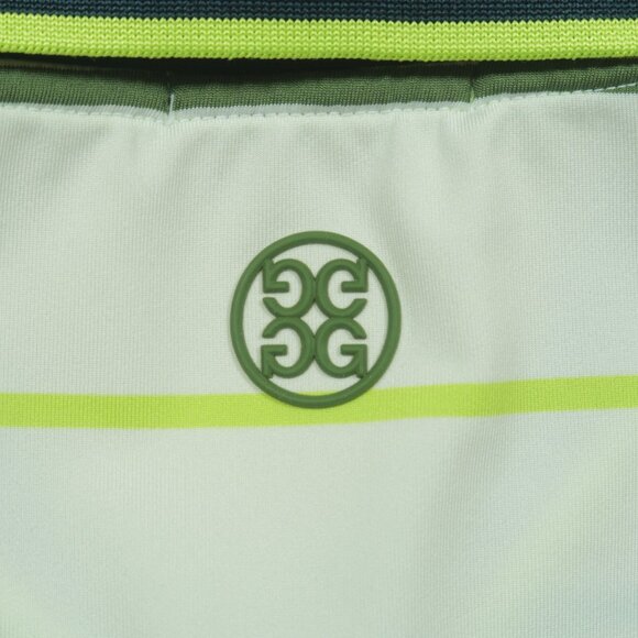 G Fore Multi Stripe Golf Polo Shirt Mens L White Performance Short Sleeve - Picture 4 of 6